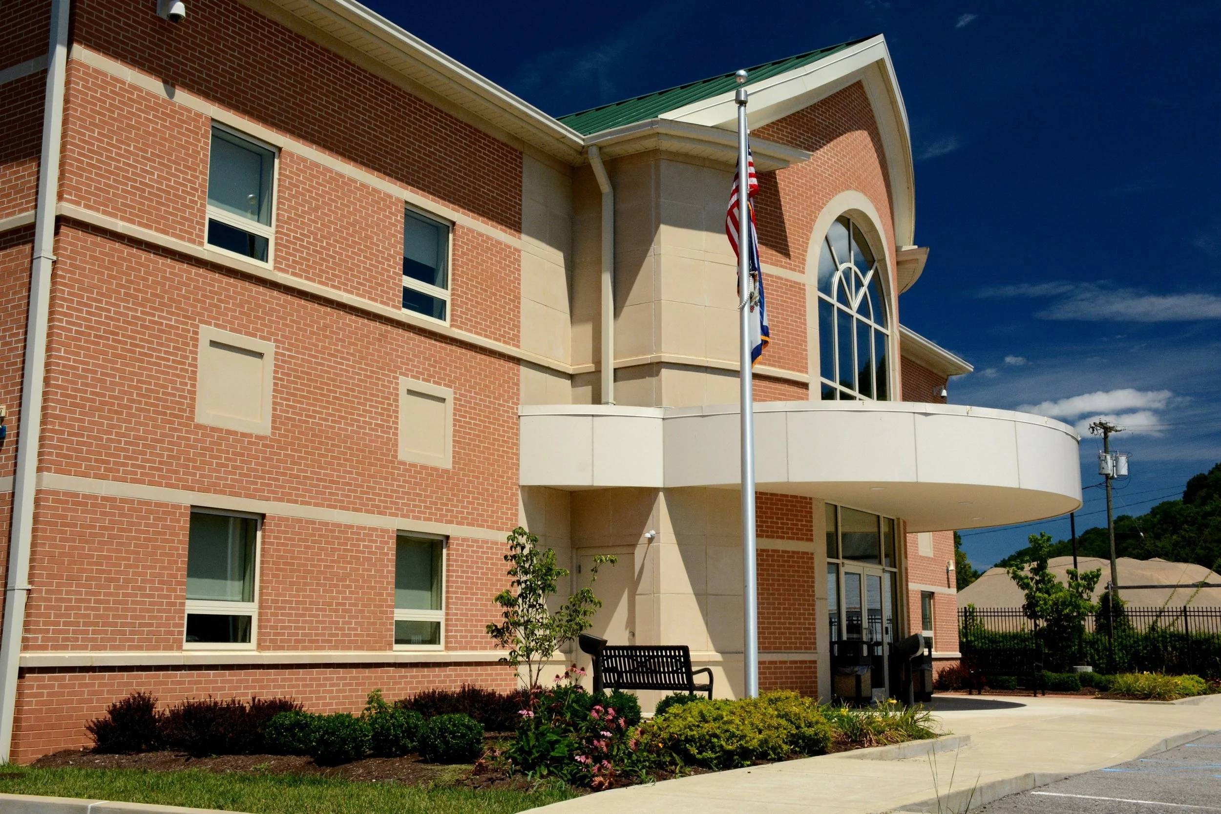 Front entrance of the West Virginia Water Development Authority office building in Charleston, West Virginia.