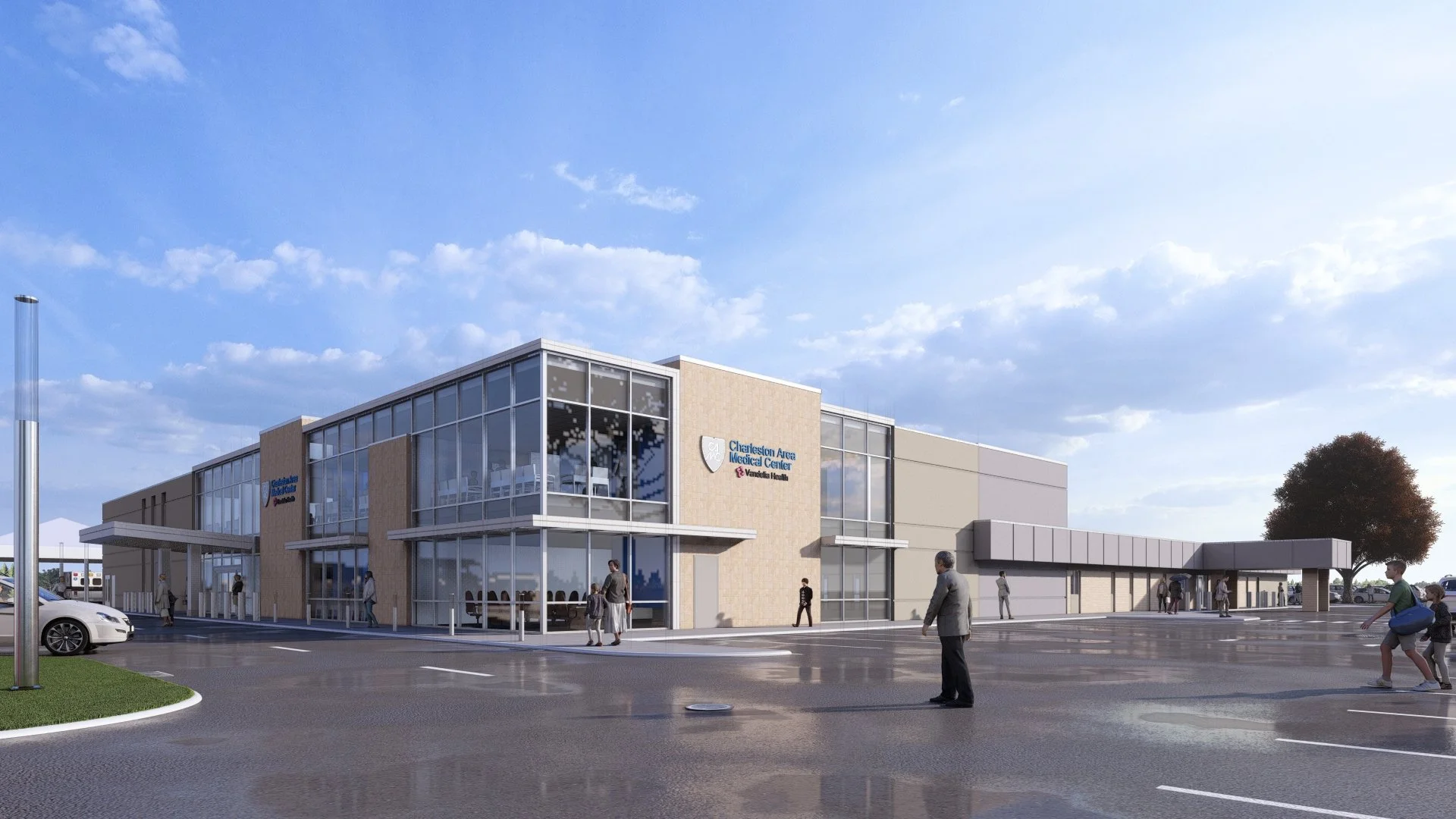 CAMC Greenbrier Valley Medical Center Medical Office Building rendering of a construction project in Ronceverte, West Virginia.
