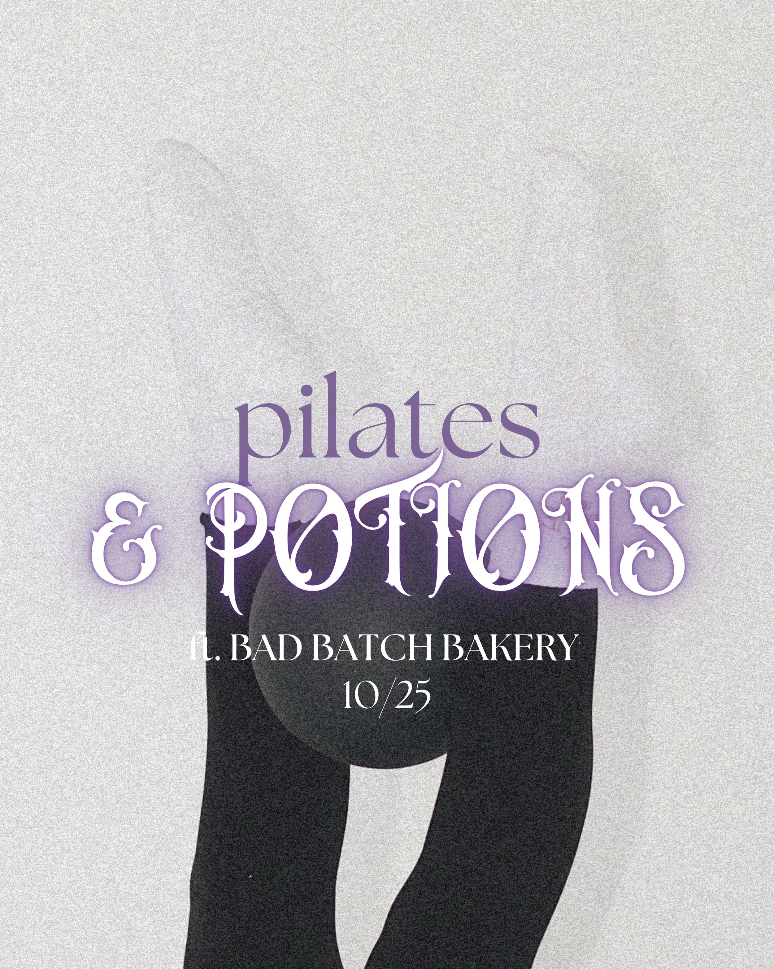 PILATES &amp; POTIONS 🫧🔮

Join us Sunday, October 25th for Pilates &amp; Potions - an evening of movement, halloween vibes &amp; a little something sweet! 

We&rsquo;ll be hosting two separate 45 minute Pilates classes , one at 4:00 PM and one at 5