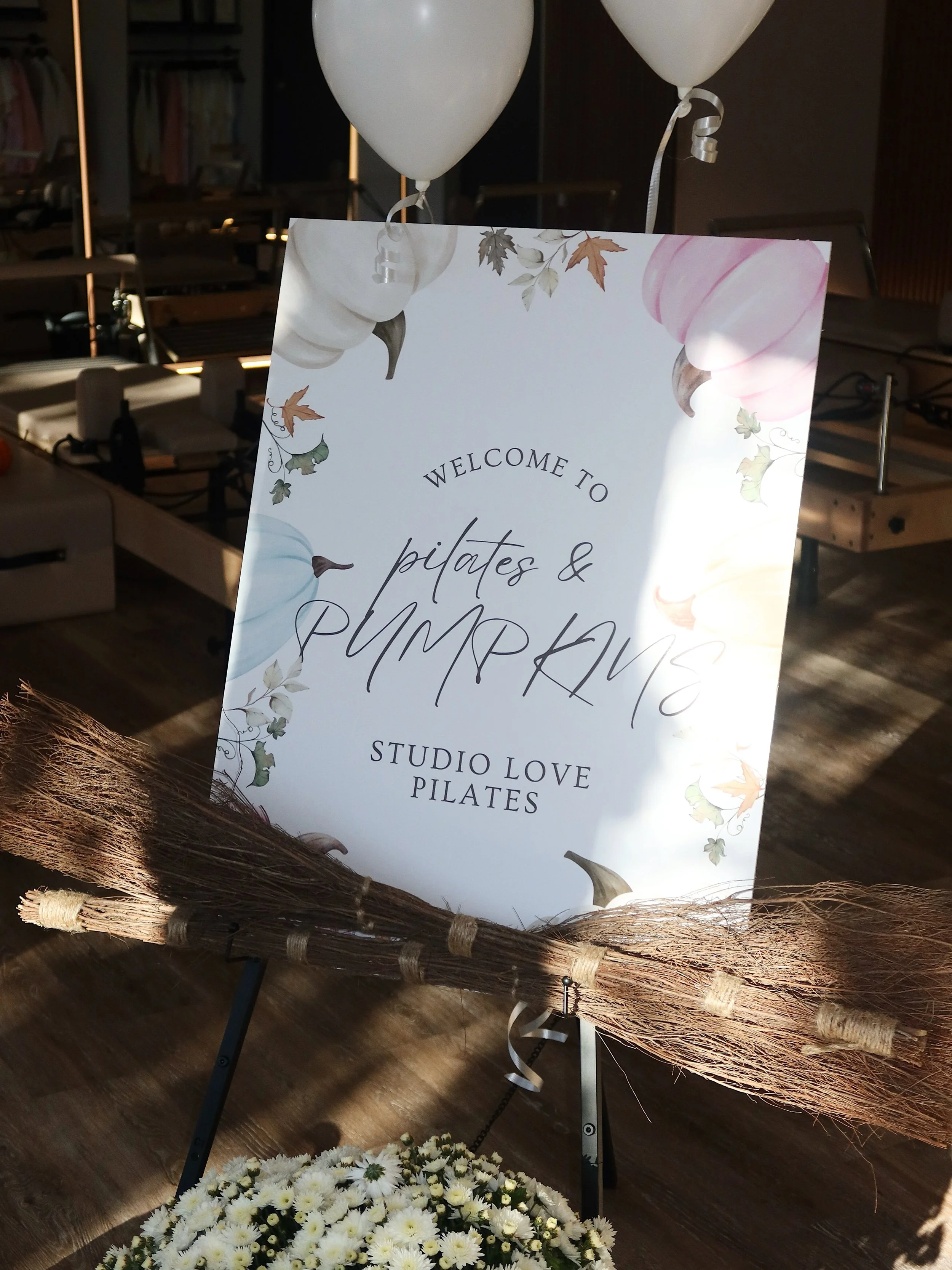 PILATES &amp; PUMPKINS 🎃

The most perfect fall morning at Studio Love!! Pilates with pumpkins, cozy fall vibes, lots of laughs &amp; the best group of girls 🤍

It was so much fun turning our pumpkins into props for class and spending the morning m