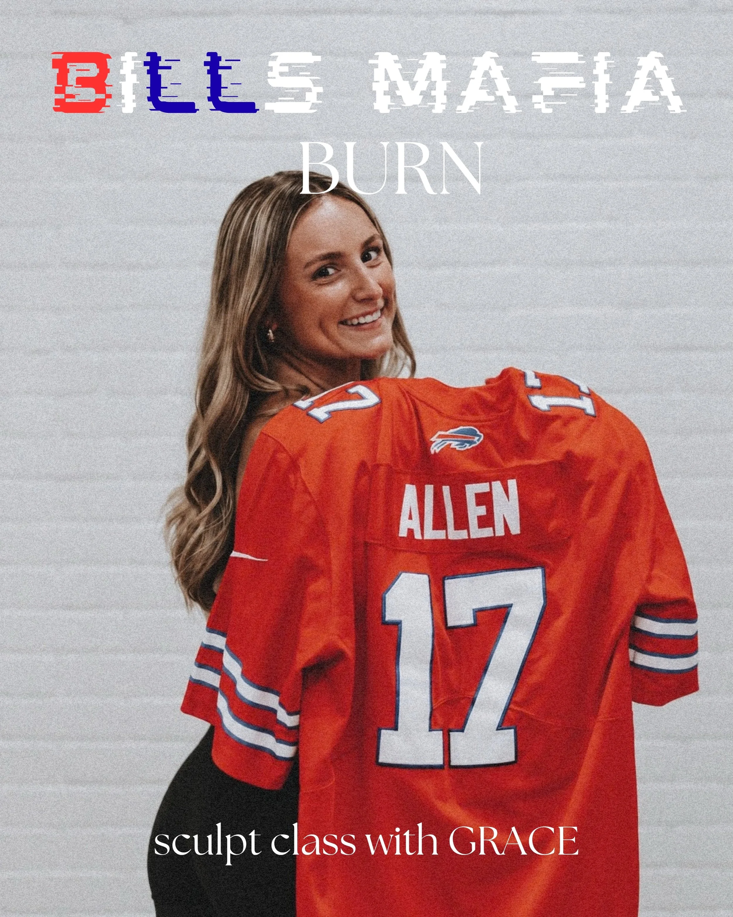 BILLS MAFIA BURN 🏈

Game day energy is coming to the studio 🔥 Join Grace for a Buffalo Bills themed Sculpt class packed with a full body burn, good music &amp; plenty of Bills Mafia spirit!!

Friday, November 6th
4:30 PM
Studio Love Pilates

Wear y