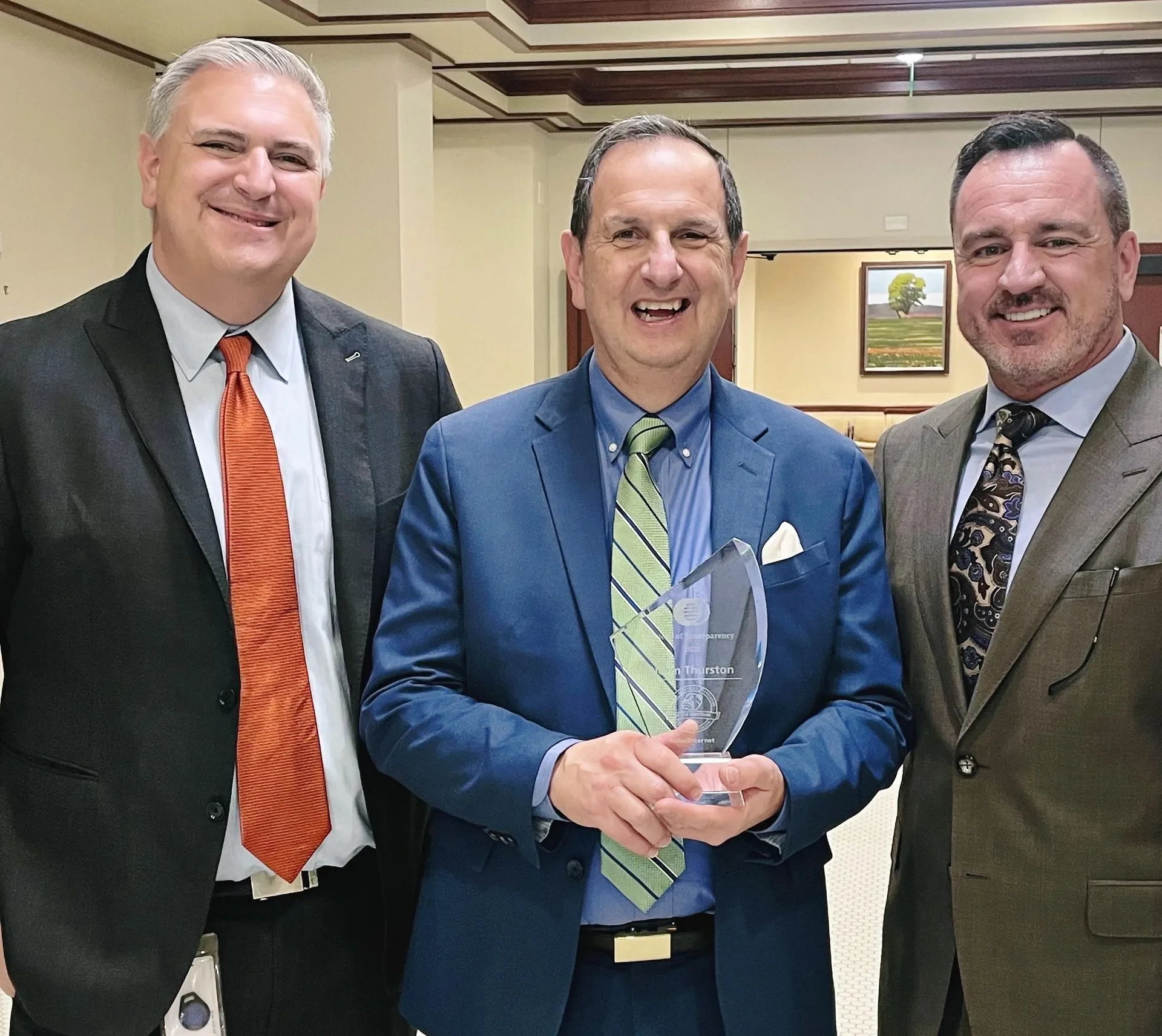 PRESS RELEASE: Representative Norman Thurston Receives “Friend of Transparency Award”