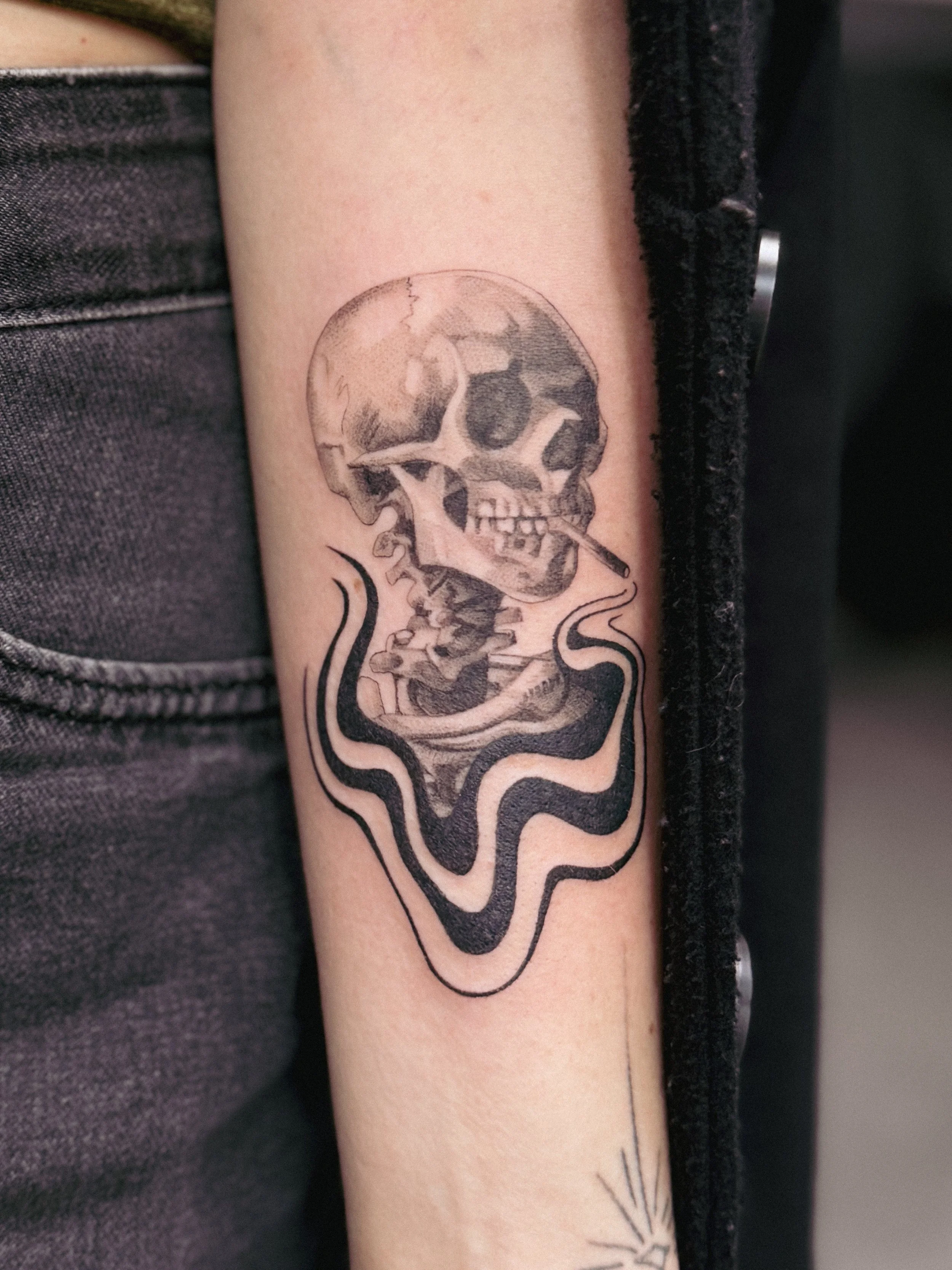 van gogh skull tattoo
