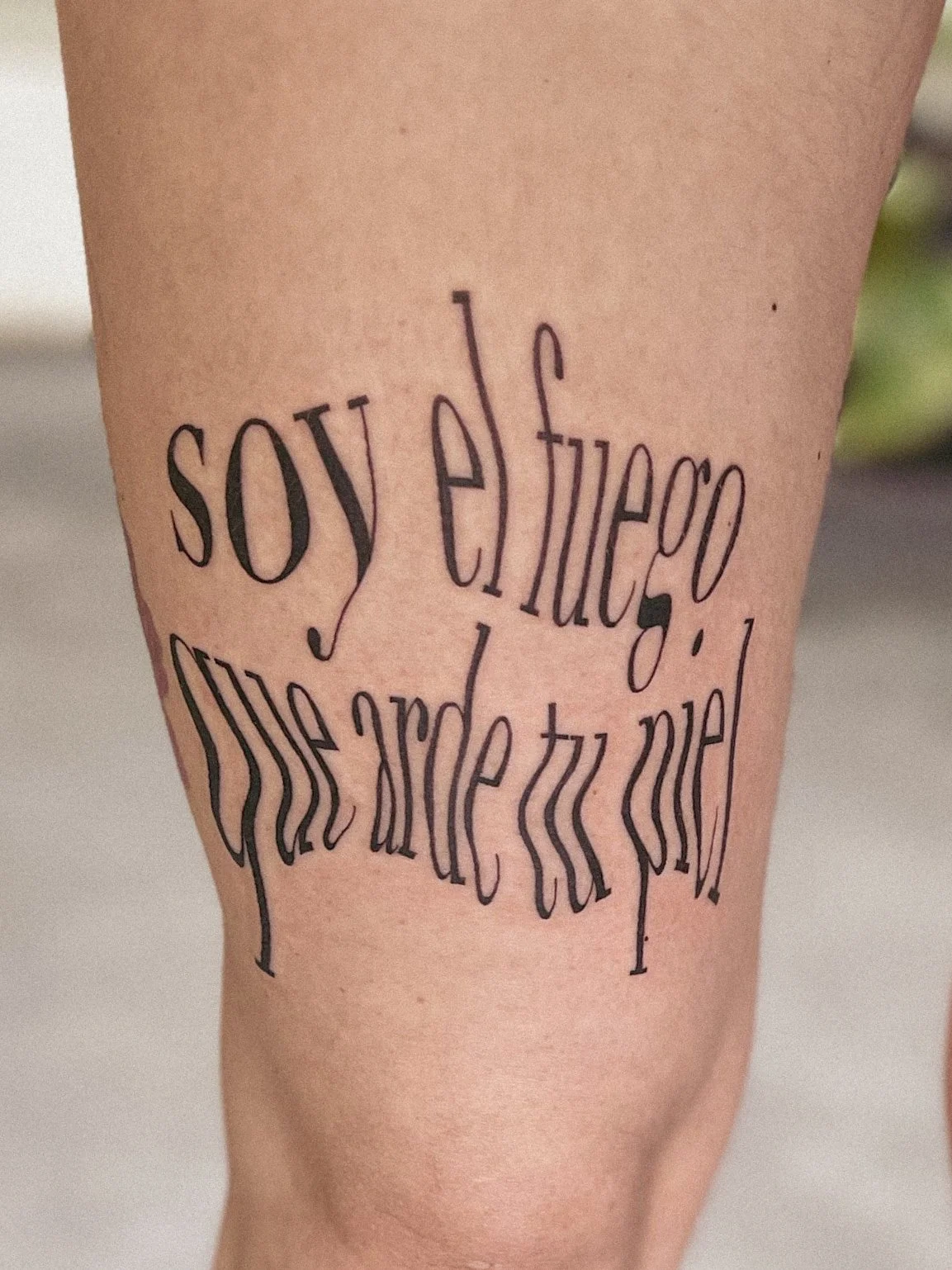 narcos tuyo typography tattoo