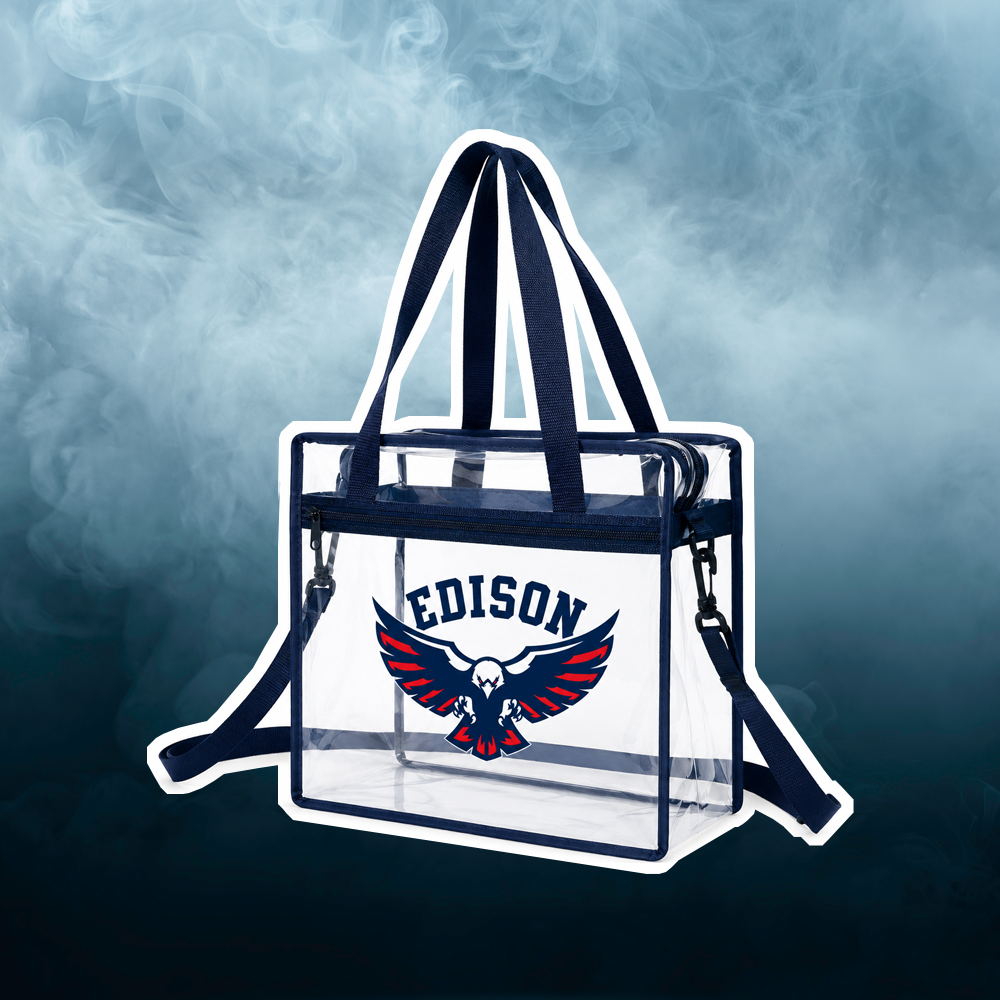 Edison Clear Tote with Zipper