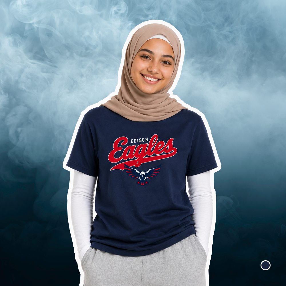 Cursive Eagles PosiCharge® Competitor™ Tee