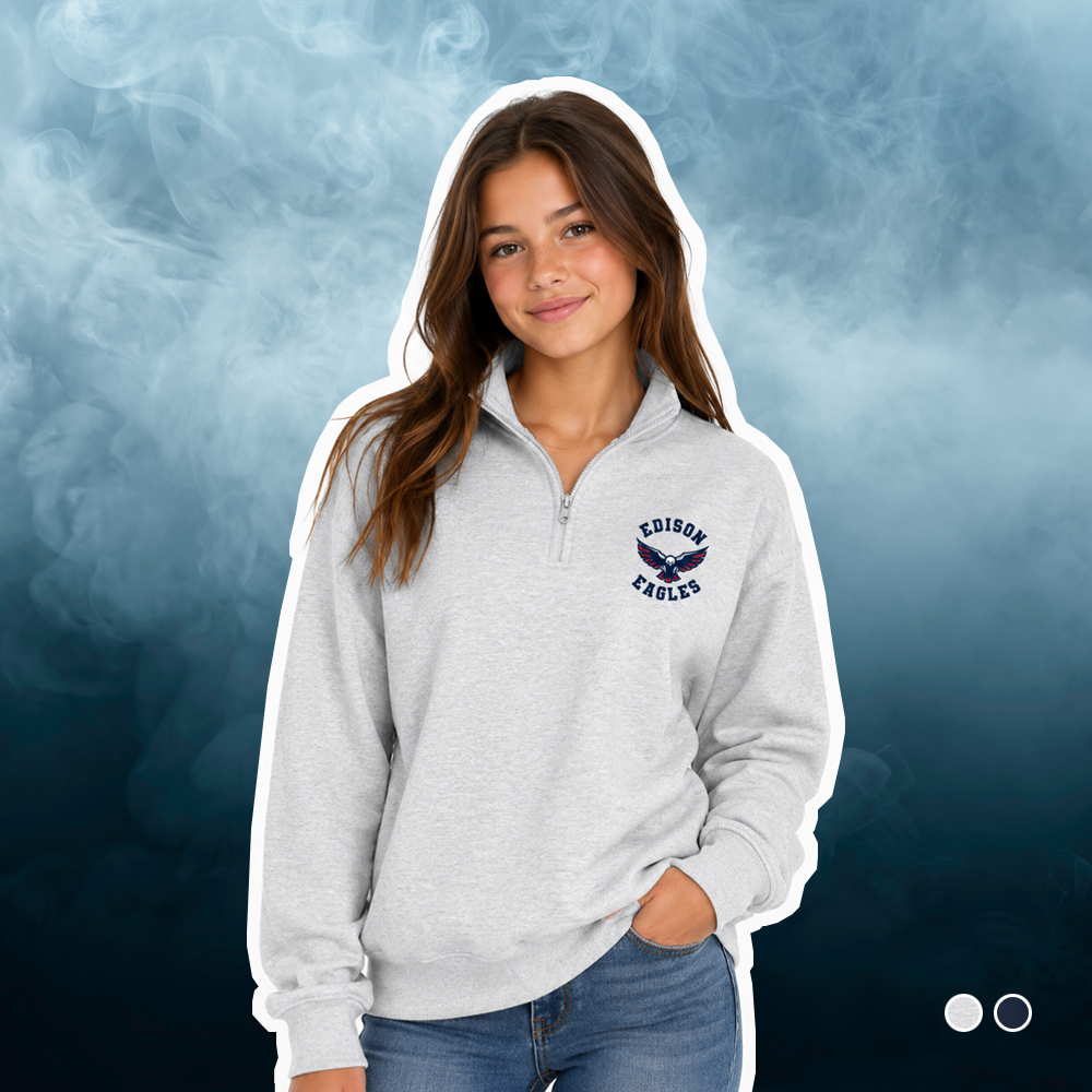 1/4-Zip Cadet Collar Sweatshirt