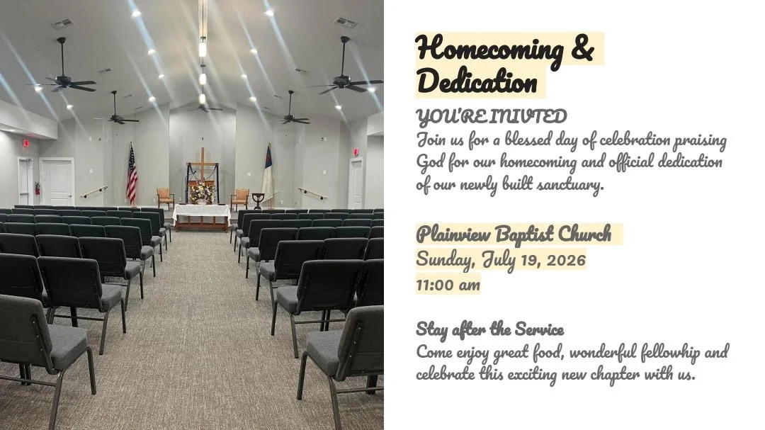 New Sanctuary Dedication