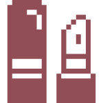 Two lipstick tubes in different shades of pink
