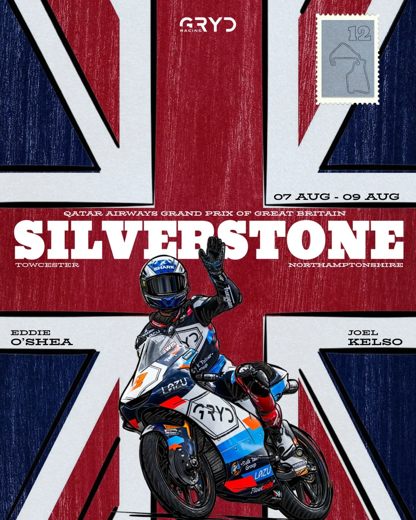 Featuring Eddie O&rsquo;Shea and Joel Kelso: 12.QATAR AIRWAYS GRAND PRIX OF GREAT BRITAIN 🇬🇧

#BritishGP #Moto3 #GRYDRacing