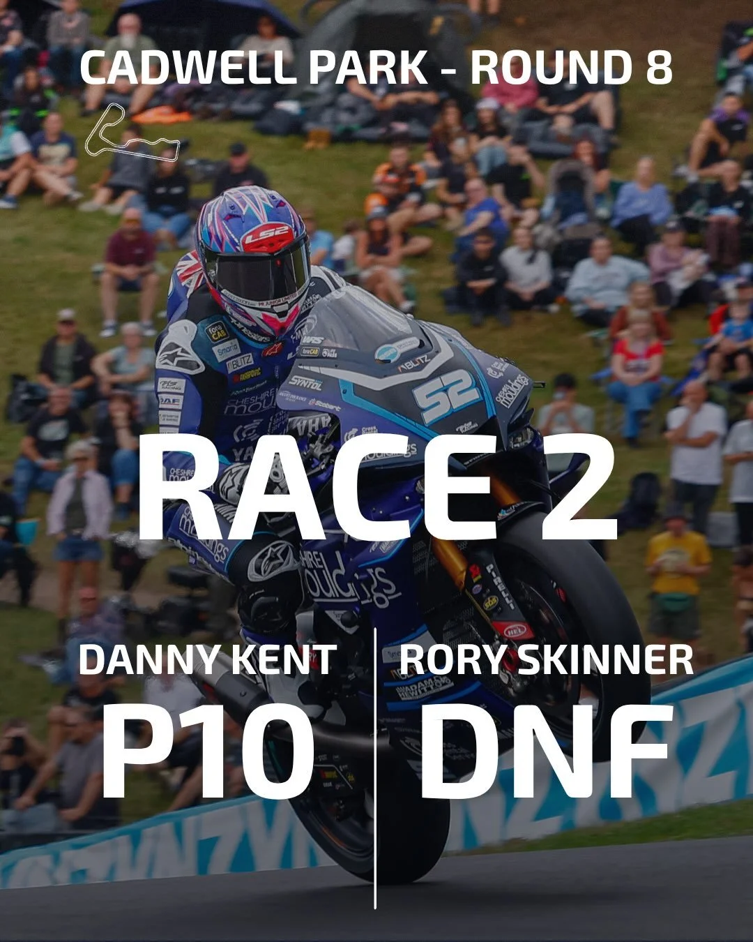 #CadwellBSB | MONDAY: 

ZYN Superbike
Danny Kent ➡️ P10 | Rory Skinner ➡️ DNF

#Superbikes #GRYDRacing 

#CadwellBSB | MONDAY: 

Pirelli National Superstock
Simon Reid ➡️ P9 

👉🏻 Lewis Rollo was unable to race today due to injuries sustained in yes