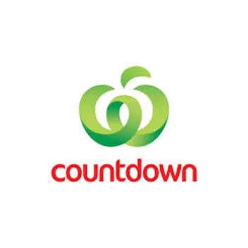 Countdown logo with a stylized green apple and the word "countdown" in red text.
