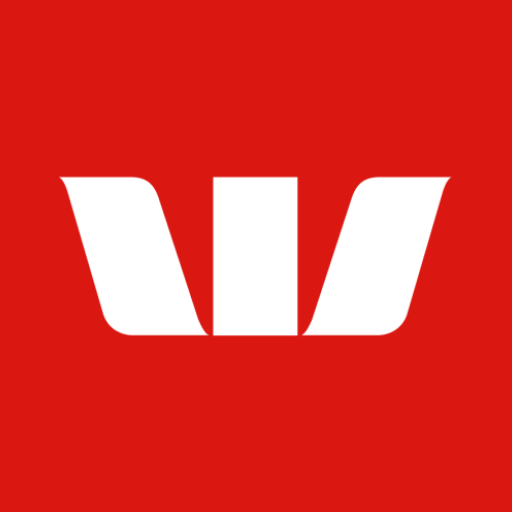 Westpac logo on a red background