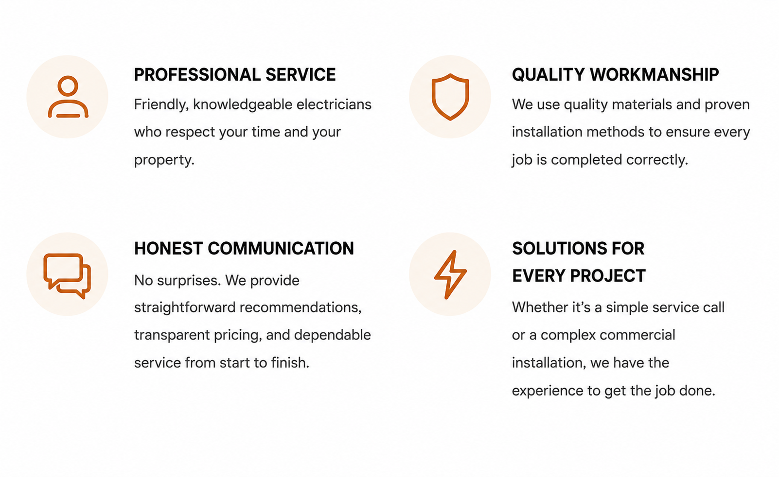 PROFESSIONAL SERVICE
QUALITY WORKMANSHIP
HONEST COMMUNICATION
SOLUTIONS FOR EVERY PROJECT
