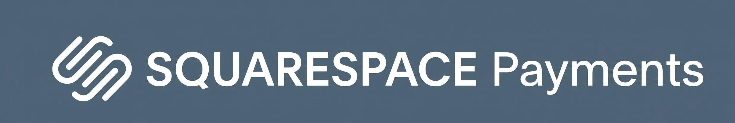 Squarespace Payments logo on a gray background