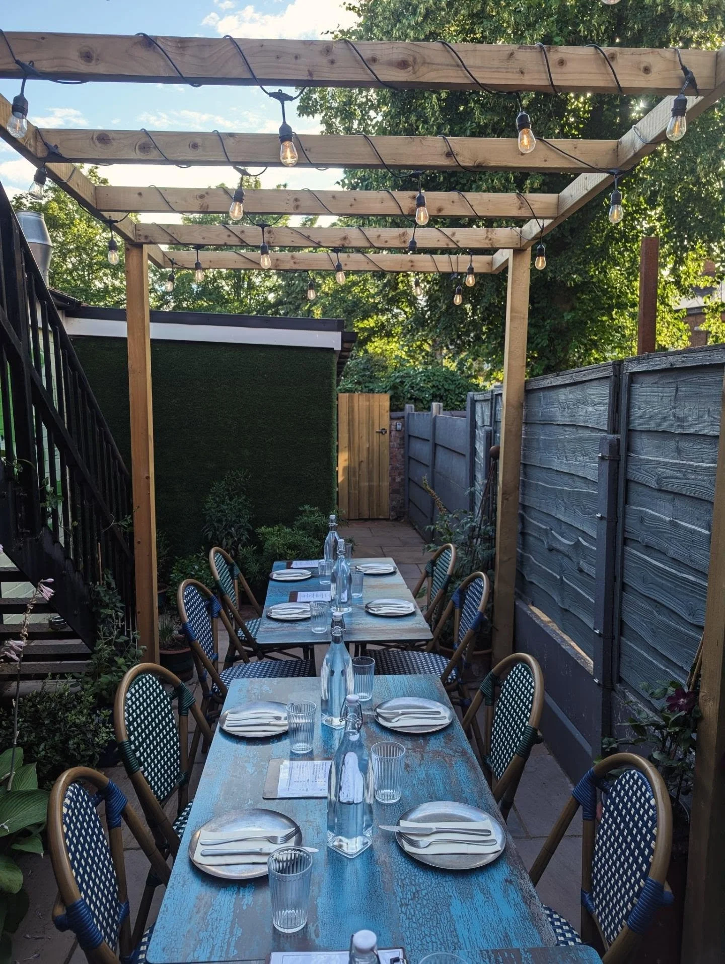 Al Fresco dining for a great staff dinner party for the team @groundedmcr on Saturday! Email or DM to book in with us for groups 8+ 🌞🥂🍽️