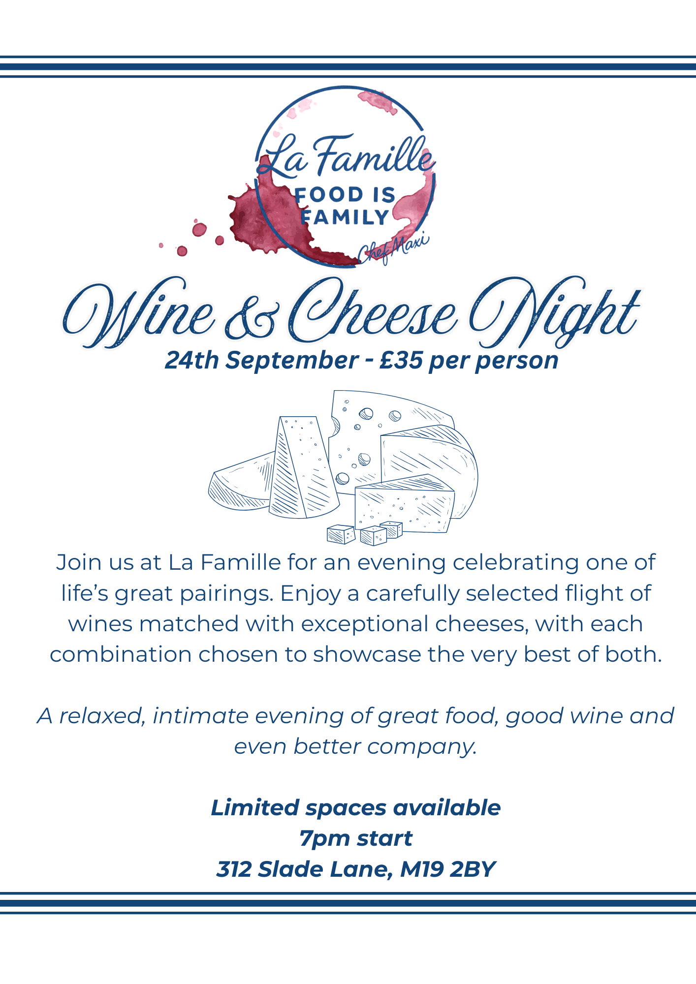 Wine & Cheese Night 24th September