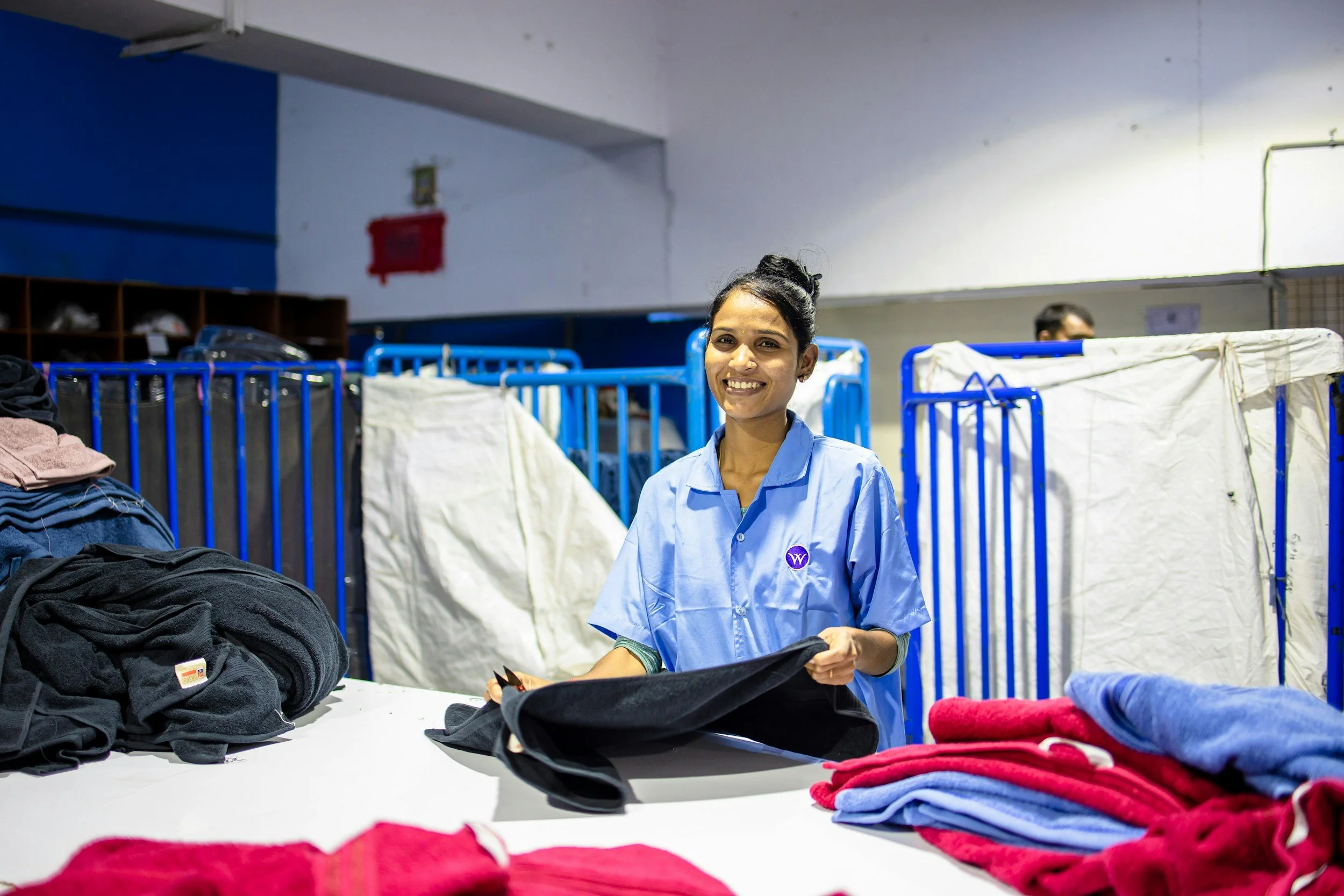 Laundry and linen services supporting business operations.