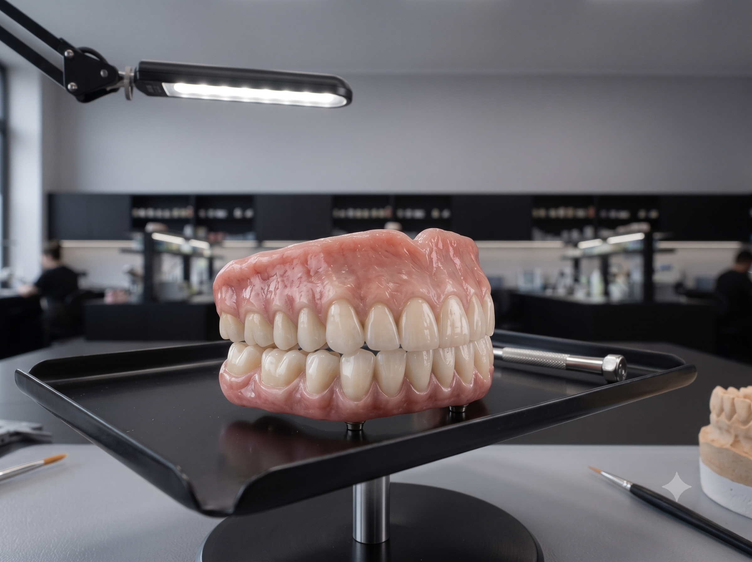 Full-arch All-on-X restorations. Expert chairside support, guided surgical stents, and precise digital milling.