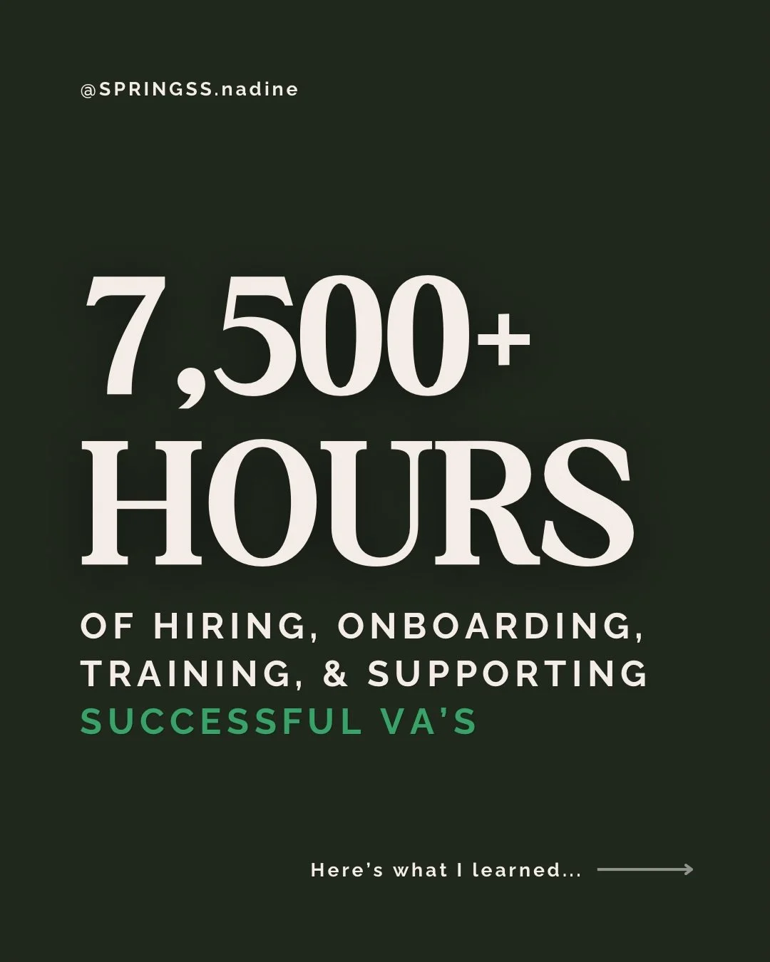 7,500+ hours since 2022. That&rsquo;s how much Virtual Assistant (VA) work I&rsquo;ve directly trained, overseen, and built infrastructure around.

And the number one thing I&rsquo;ve learned?

Most VA placements don&rsquo;t fail because of the VA.
T