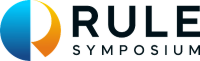 Logo for RULE Symposium with a stylized letter Q and the word RULE SYMPOSIUM