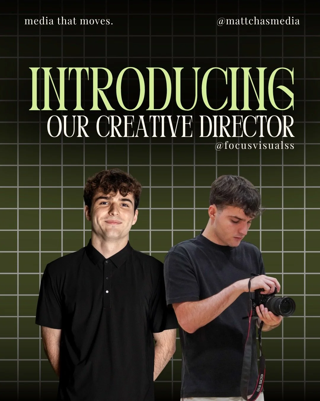 Introducing Mattcha&rsquo;s Media&rsquo;s Creative Director - @focusvisualss 

A Photographer, Editor, &amp; Videographer Specialised in Sport, Music, Events, &amp; Commercial Media.

Mattcha&rsquo;s Media is an Irish Social-First Media Business with