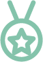 A cartoon-style alien with an antenna, smiling, and holding a star.