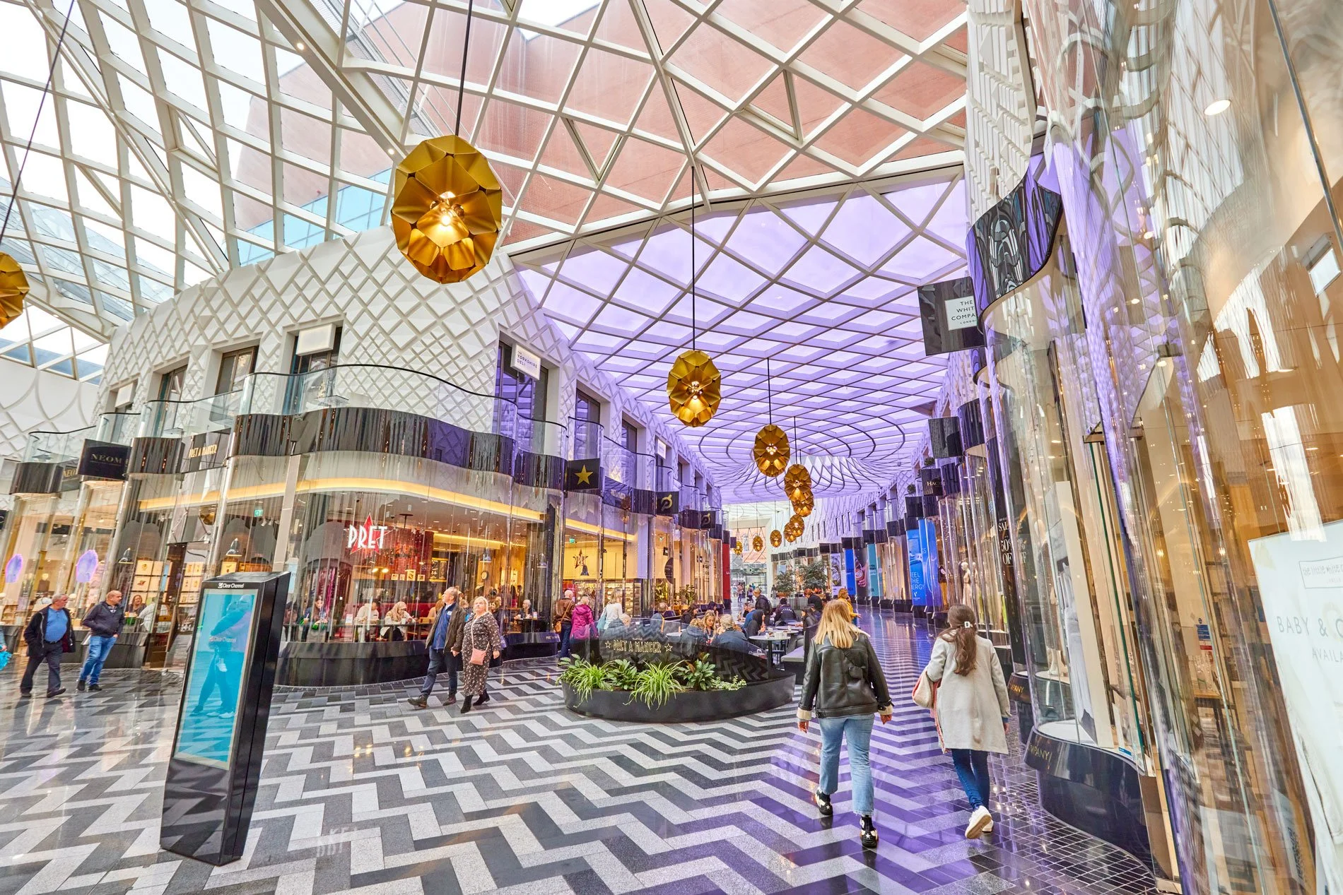 Professional interiors for a retailer shopping centre in Leeds by professional interior photographer Dave Phillips