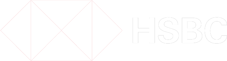 HSBC logo with black background and white text.