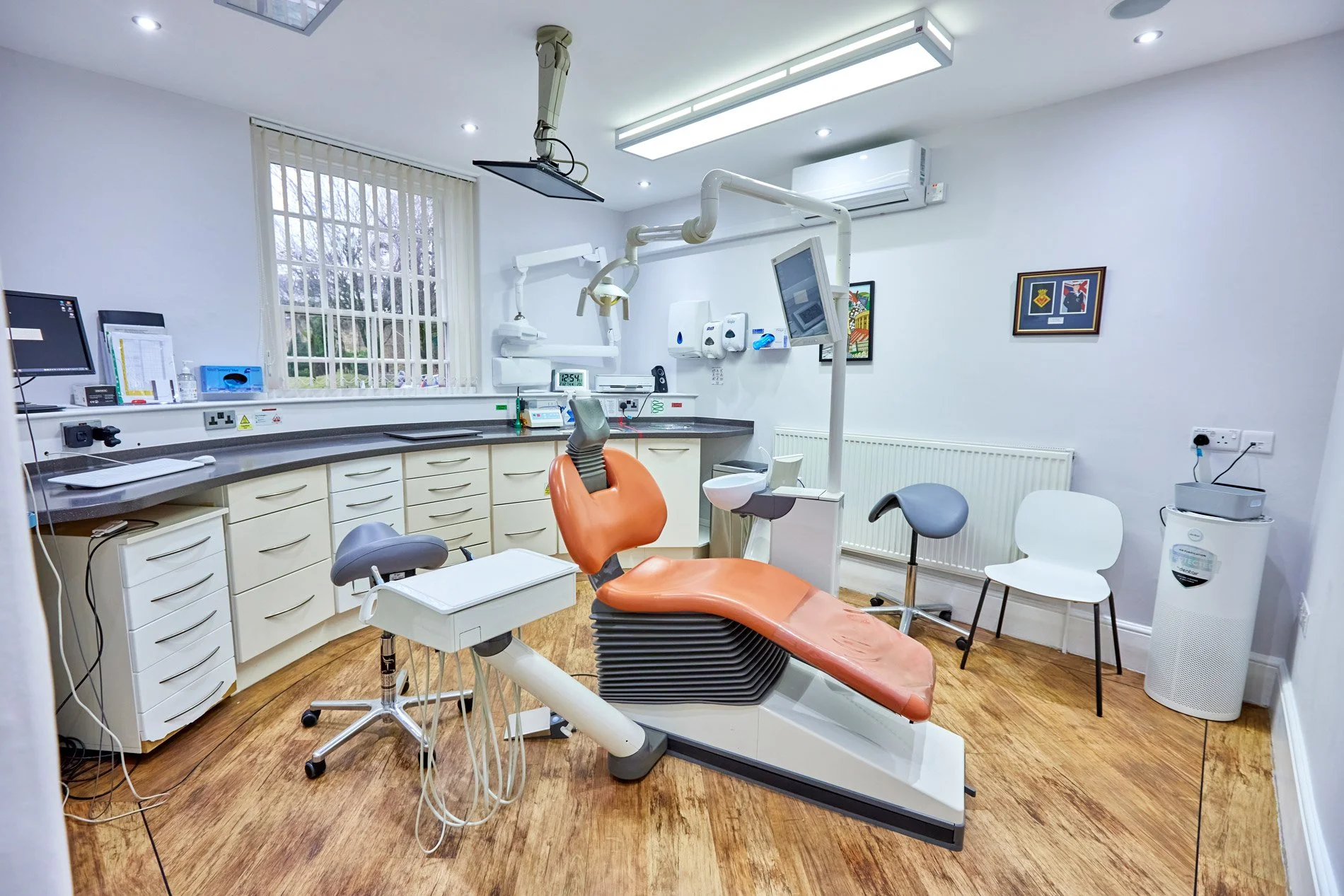 Professional interiors for a dental practice in Leeds by professional commercial photographer Dave Phillips
