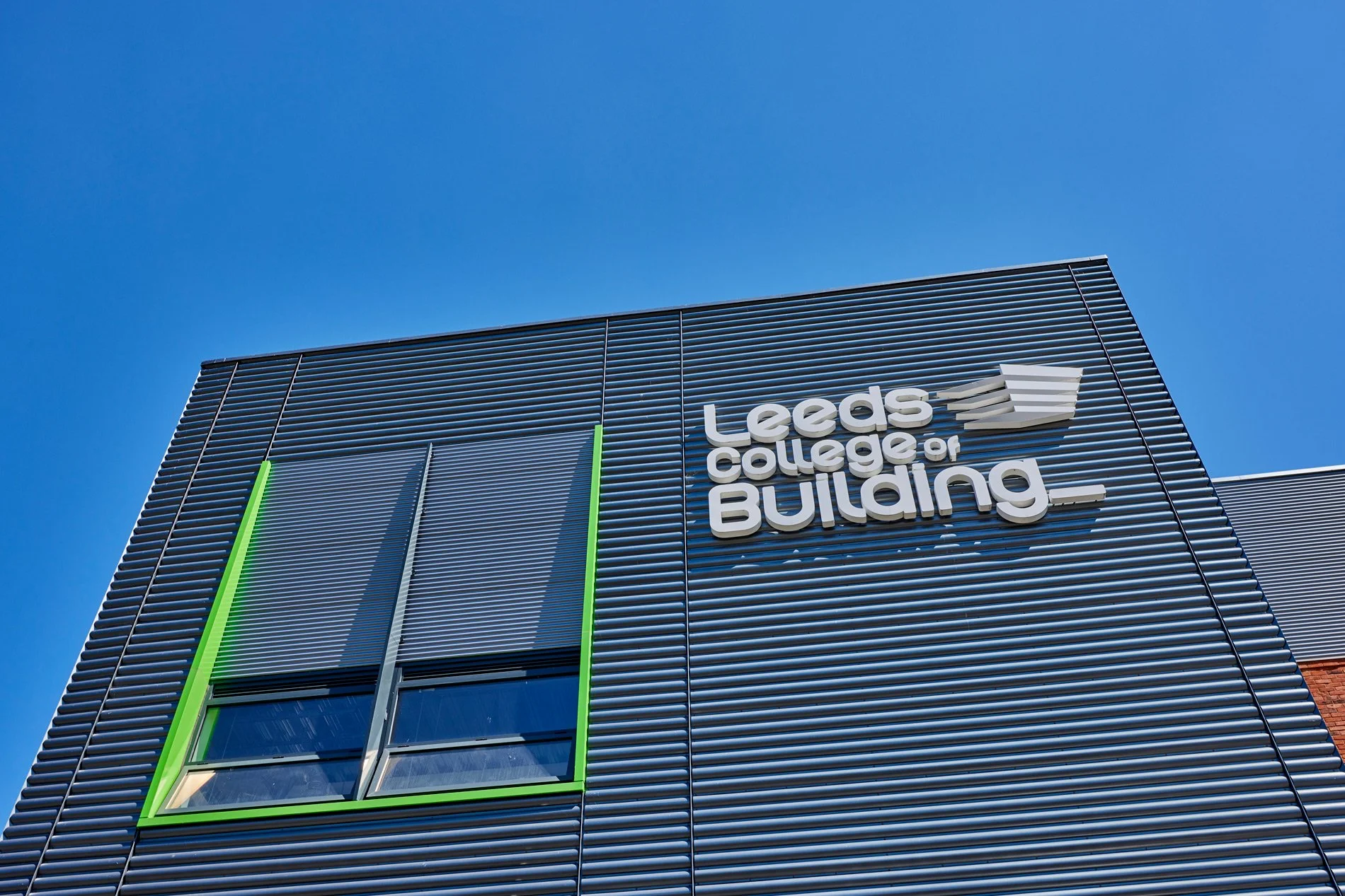 Architectural exteriors of Leeds College of Building by commercial photographer Dave Phillips