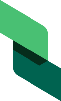 Abstract geometric design with layered green and dark teal shapes.