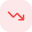 red trending down icon