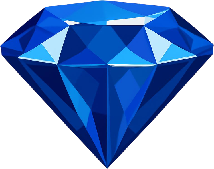 Glowing sapphire