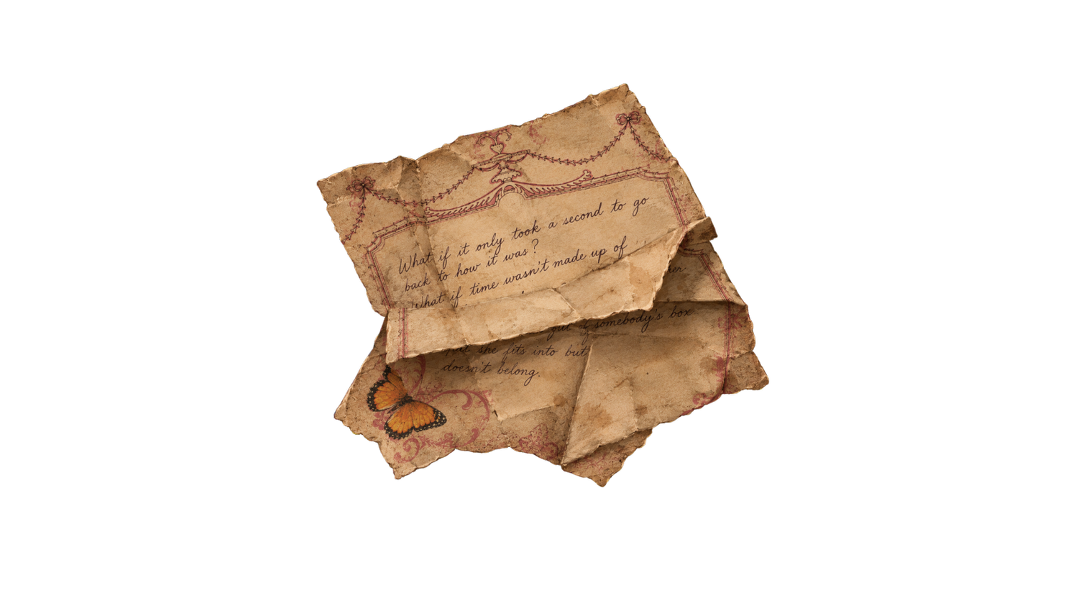 A folded note