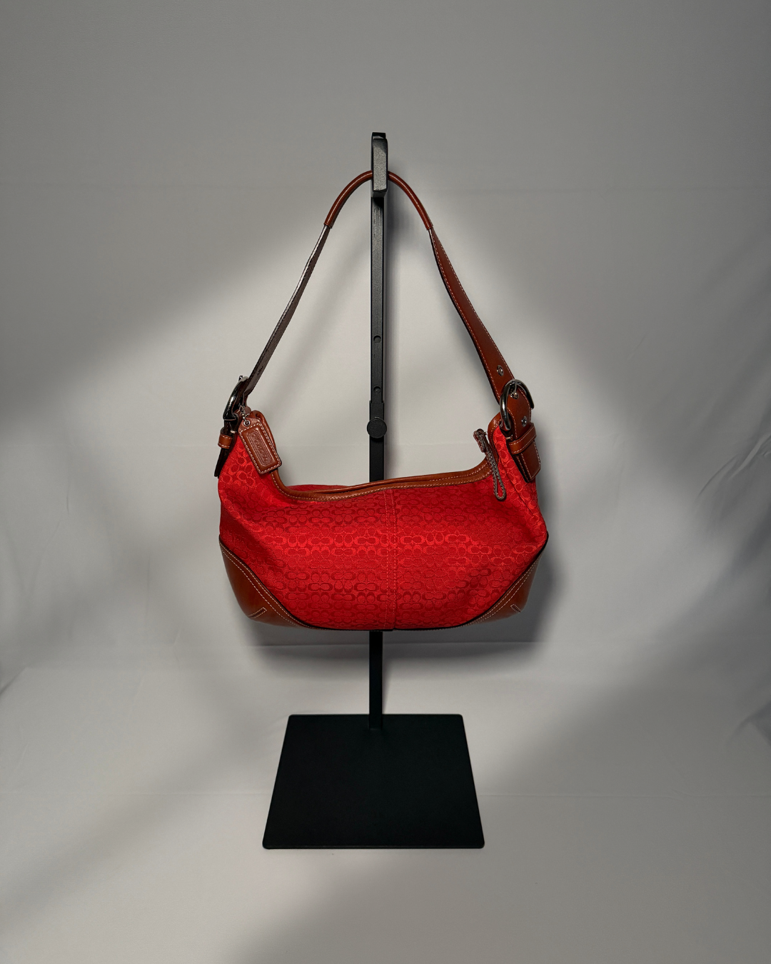 Vintage Coach Signature Demi Hobo | Red Signature Canvas
