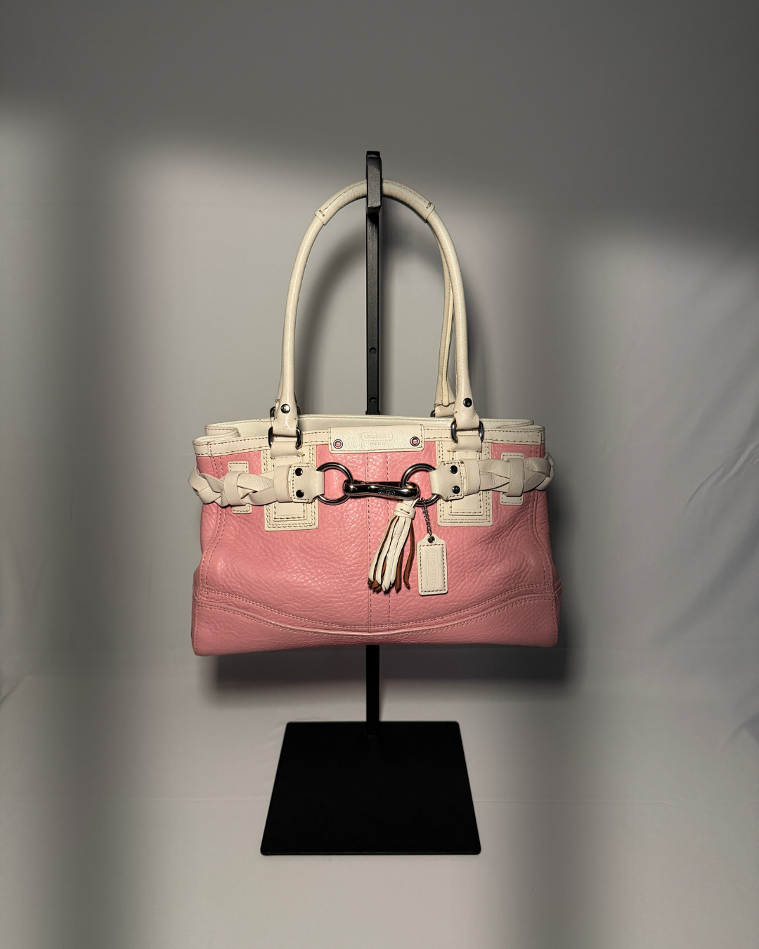 Vintage Coach Hamptons Carryall | Pink Pebbled Leather