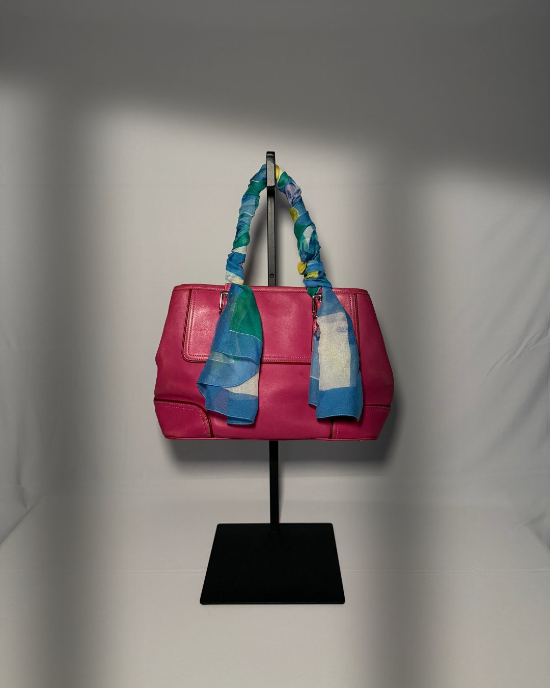 Coach Hamptons Pebble Leather Satchel | Dark Fuchsia Pink