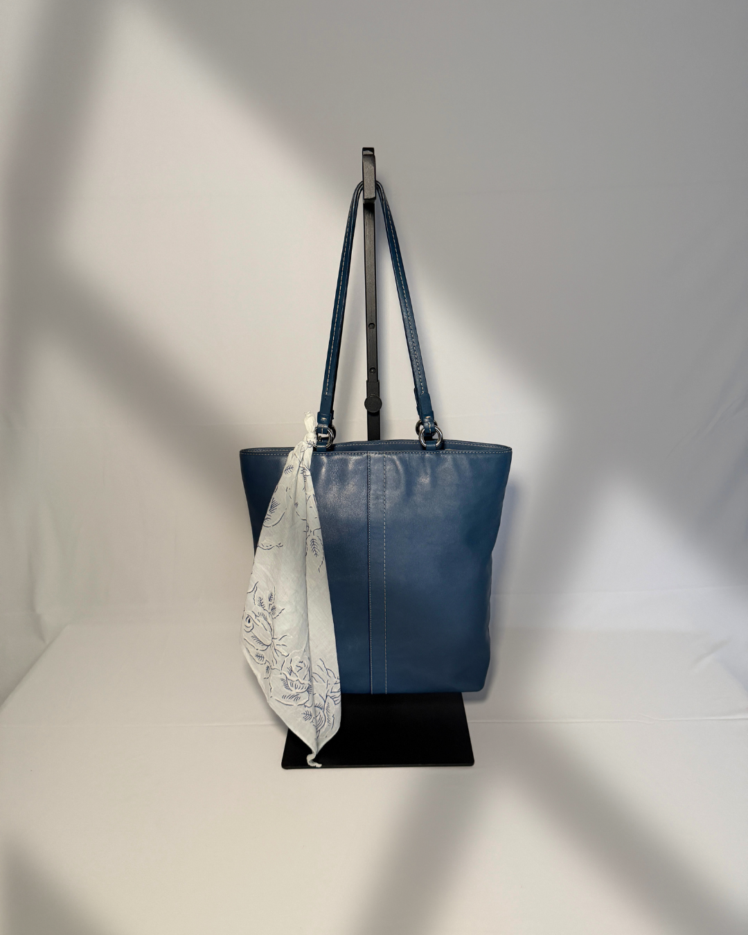 Vintage Coach Legacy Leather Slim Tote (#9727) | Slate Blue