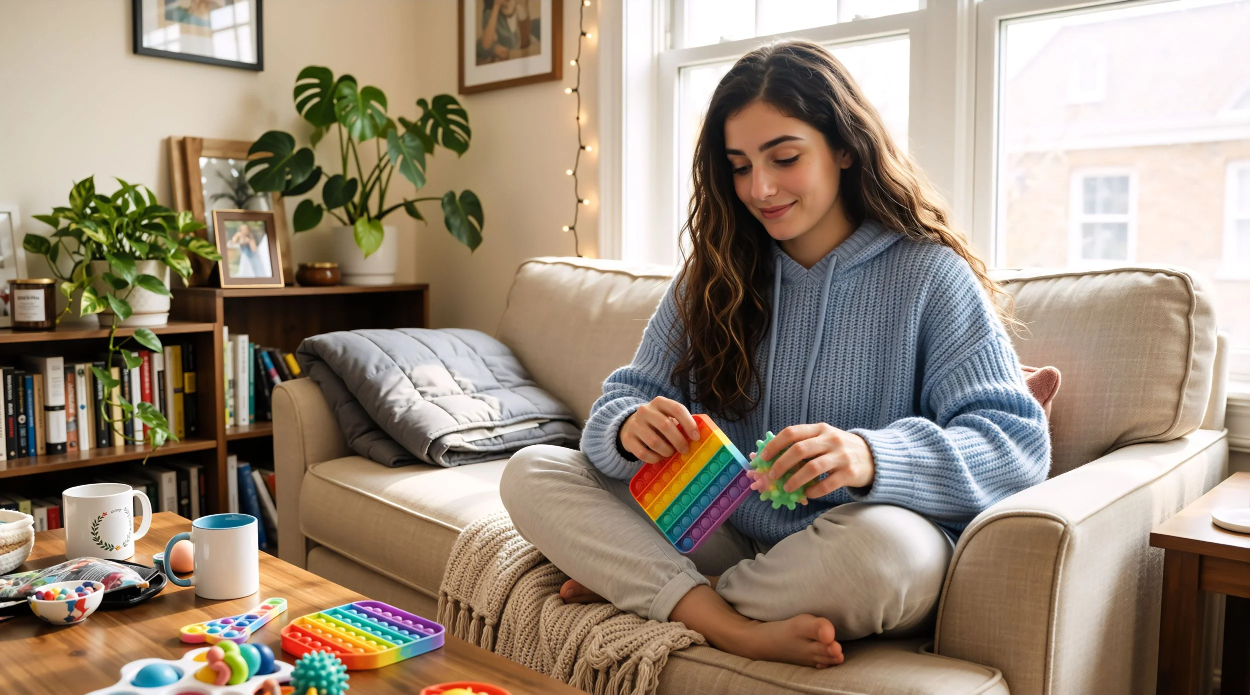 Adult wondering whether to seek an autism assessment after years of feeling different, sitting quietly in thought at home.