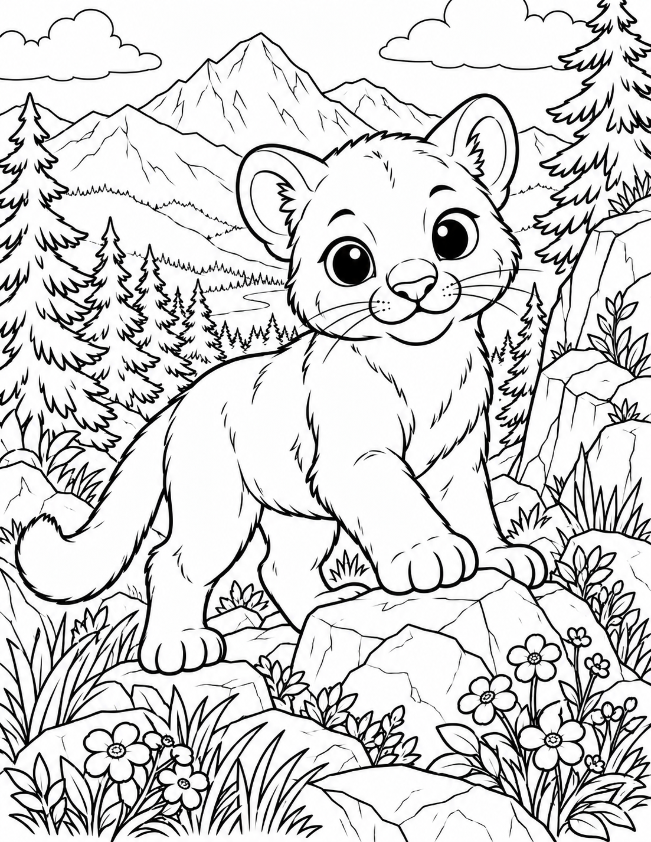 058_cute_cougar_cub_mountain_coloring_scene.png
