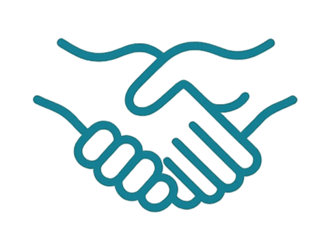 Icon of two hands shaking.