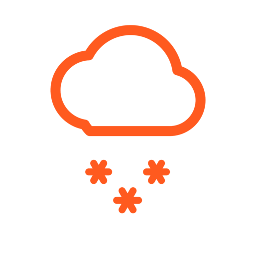 Cloud with snowflakes falling from it