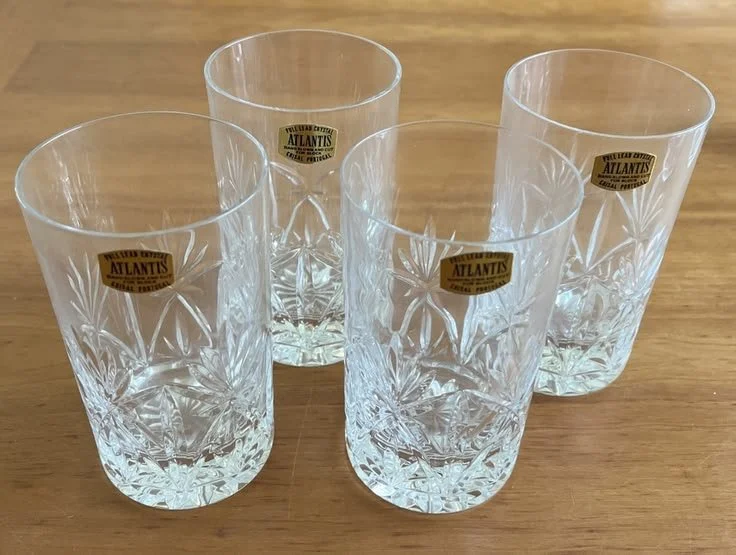 Atlantis Portugal Crystal Highball Glasses 