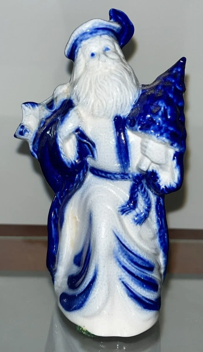 Vtg Eldreth Pottery Old World Santa 6.5" Figurine Salt Glazed 1996