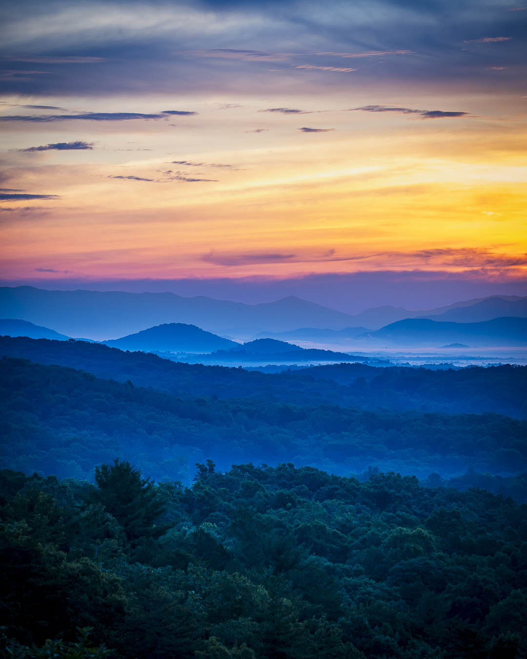 Sunset in Fannin County