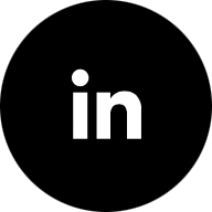 LinkedIn black logo in circle