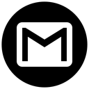 Black square with a white capital letter M inside