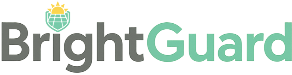 BrightGuard logo with a sun and shield icon above the text.