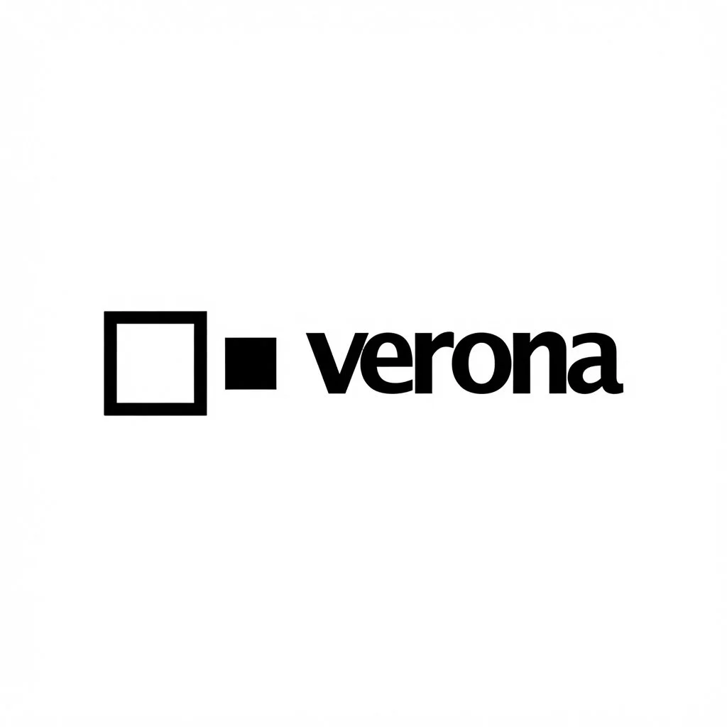 A logo with a check box and a filled square next to the word 'verona' in bold black letters.